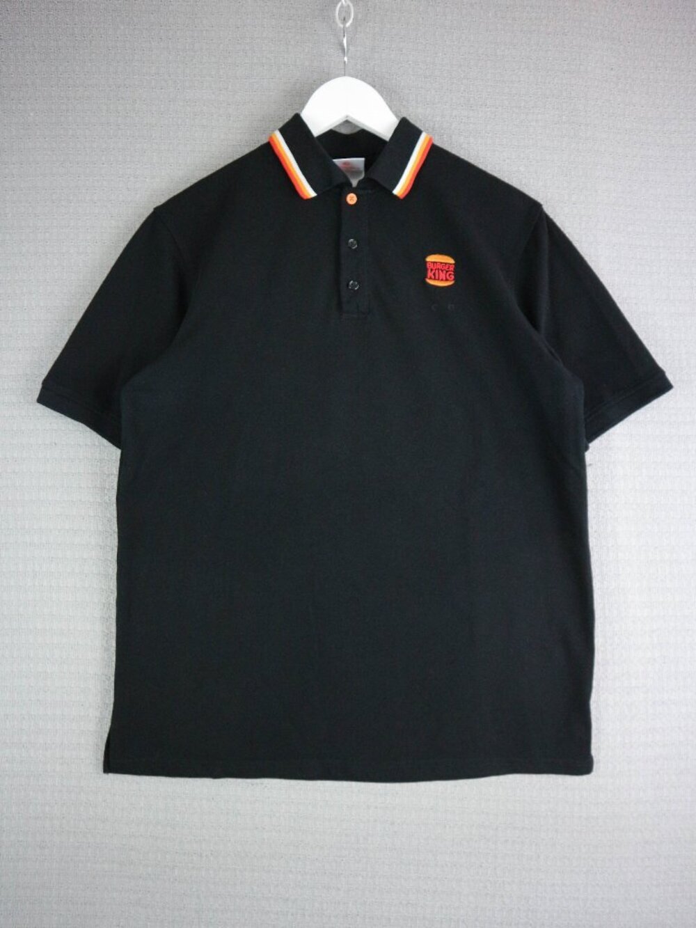 Burger King Polo Shirt Adult Unisex M Black Short Sleeve Logo Employee Uniform